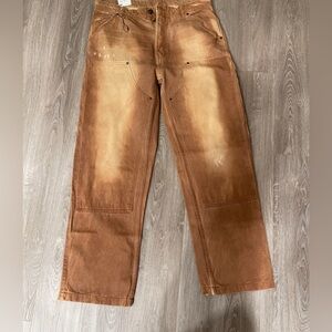 Zara Tan Carpenter Pants